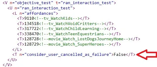 Objective Tuning with a red arrow pointing to the Consider User Cancelled as Failure line