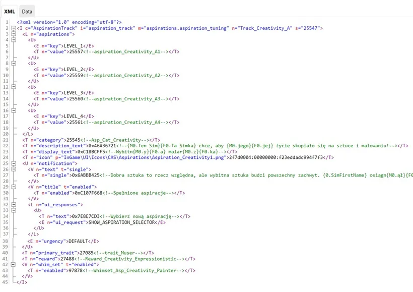 The tuning of the Aspiration Track Tuning of the Painter Extraordinaire aspiration, Track_Creativity_A