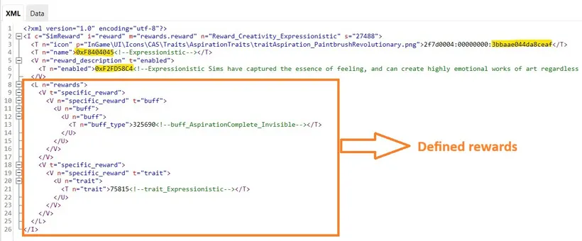 Reward Tuning, with the defined rewards in a red box